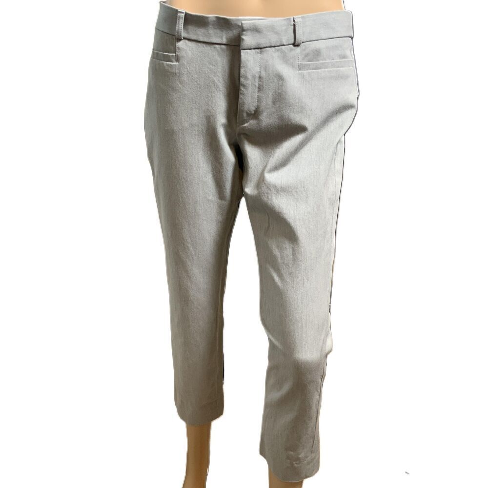 Banana Republic Gray Mid Rise Capri Pants‎ Sloan Size Petite 8 Business Casual